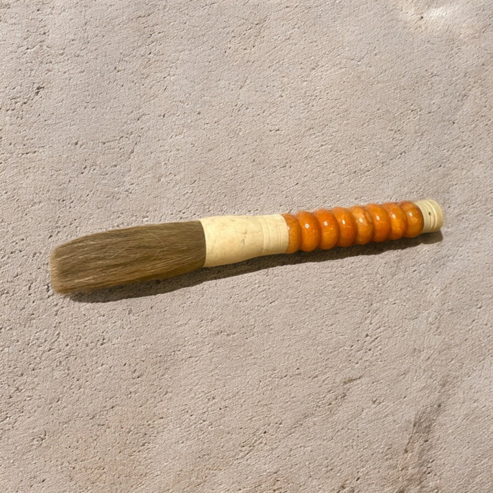 Approx. 13" Yellow Ring Jade Calligraphy Brush
