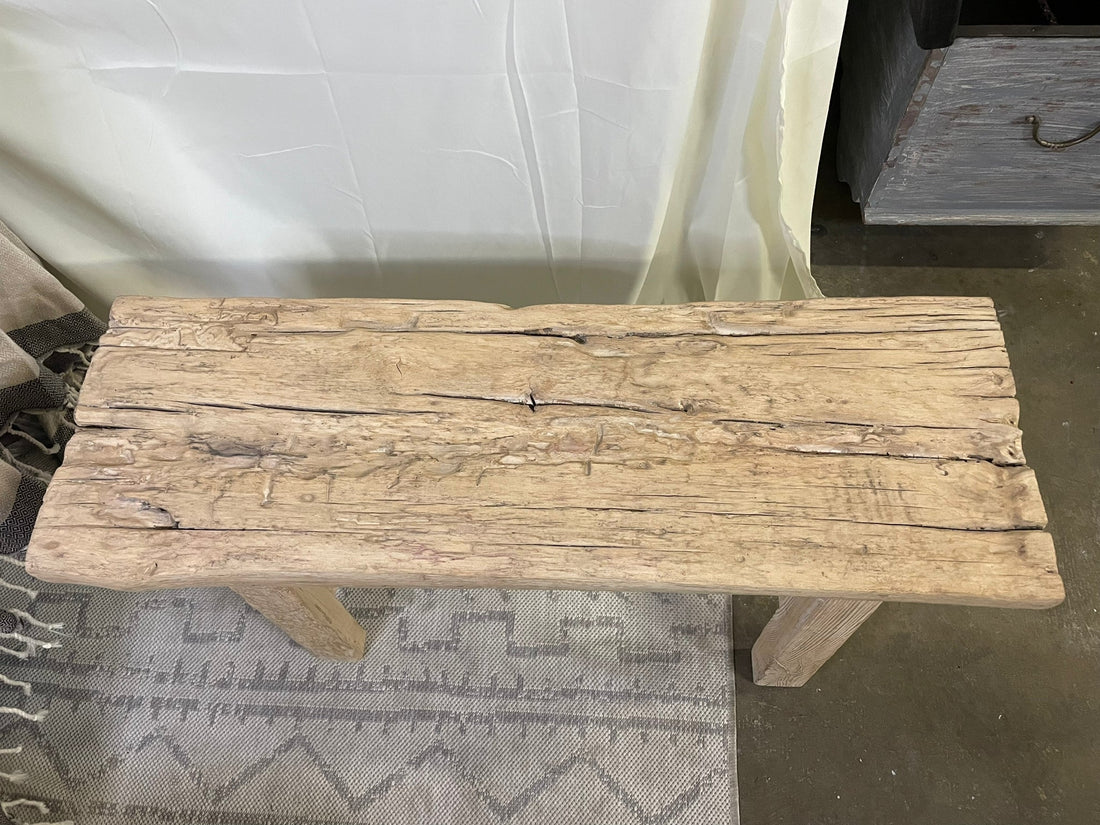 Antique Vintage pinewood bench