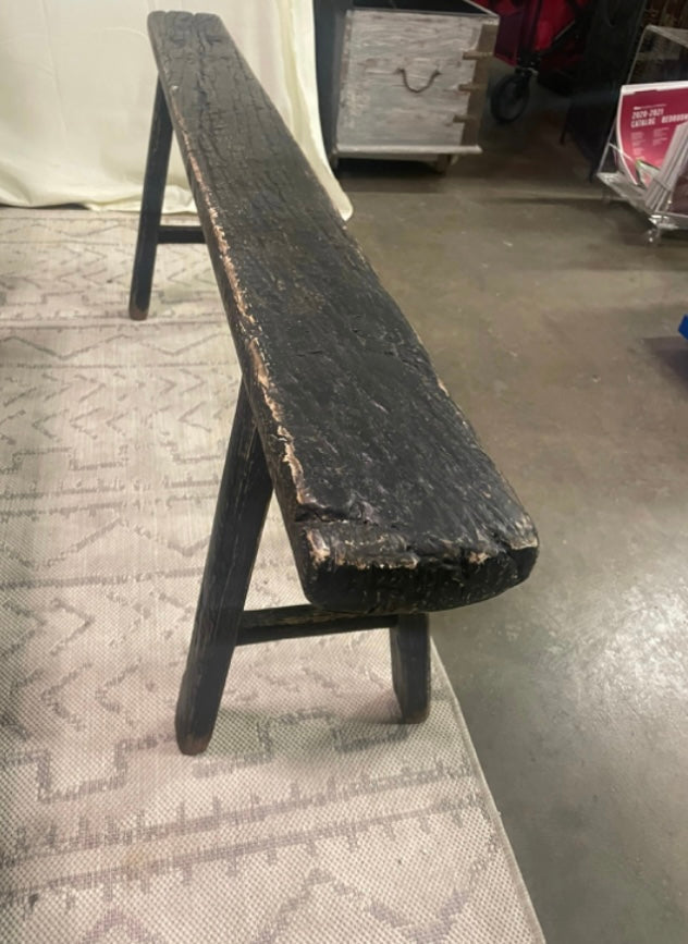 Black Antique Vintage Bench ( Handmade ) Size and Finish Vary