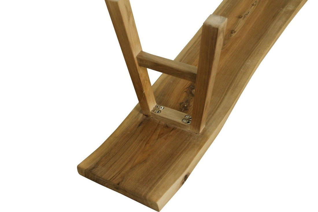 65" Long Live Edge Bench Walnut Wood Natural(size and color vary)