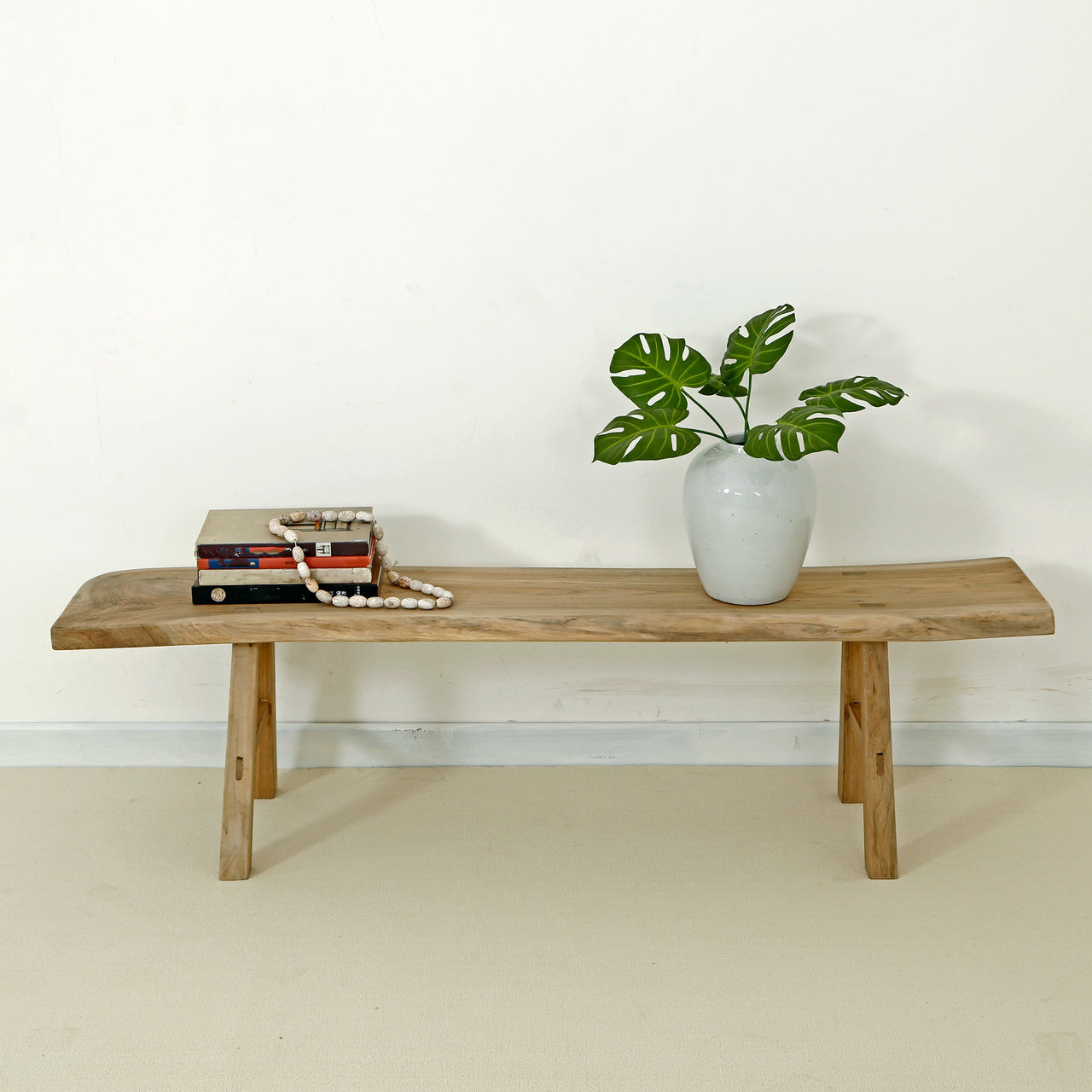 65" Long Live Edge Bench Walnut Wood Natural(size and color vary)