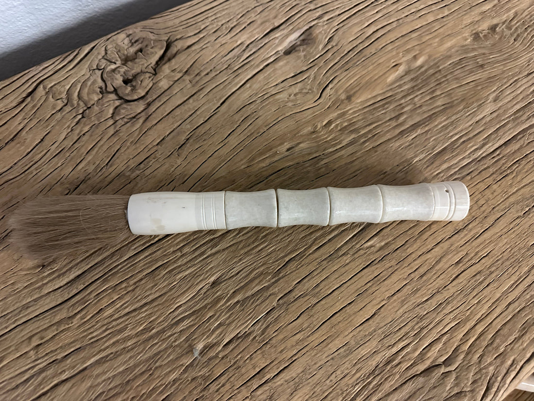 Approx. 13" Neutral Jade Bamboo-shaped Calligraphy Brush