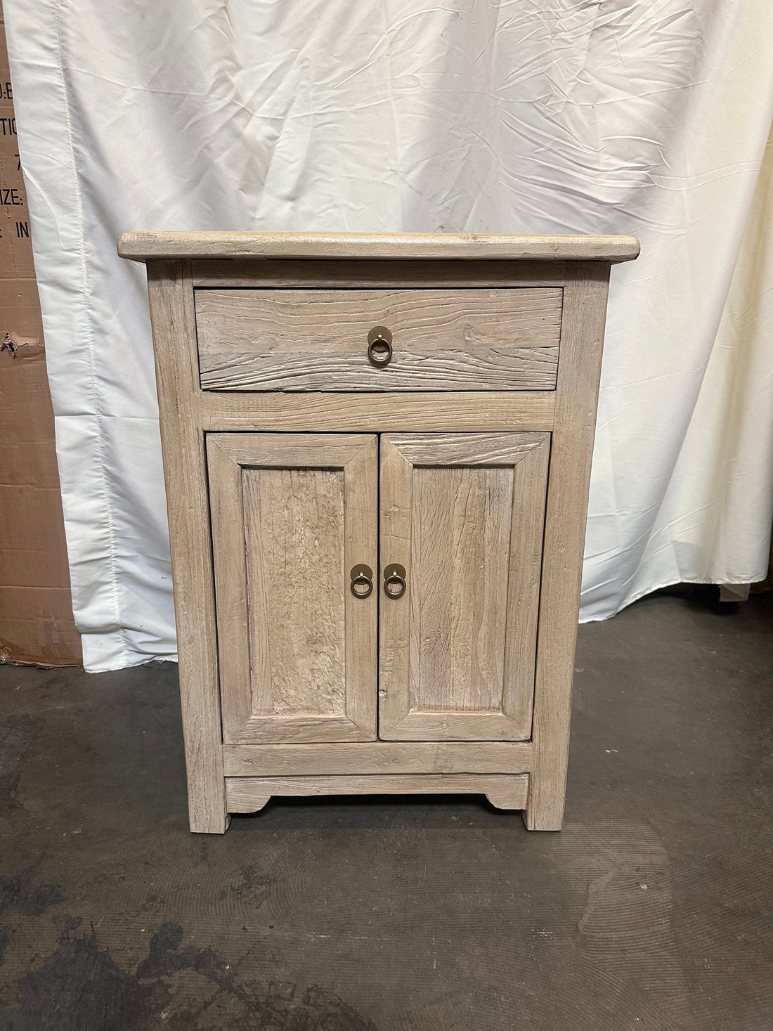 Handmade Natural Weathered One Drawer Cabinet ( Bedside cabinet ) 26x16x33