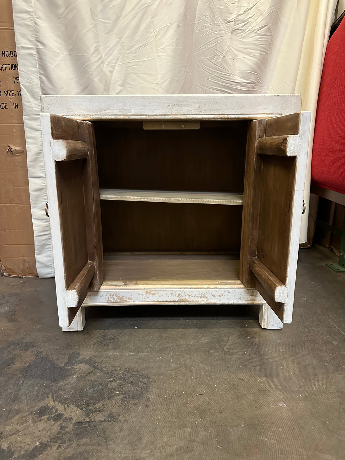 Handmade vintage White Cabinet 34X18X34H