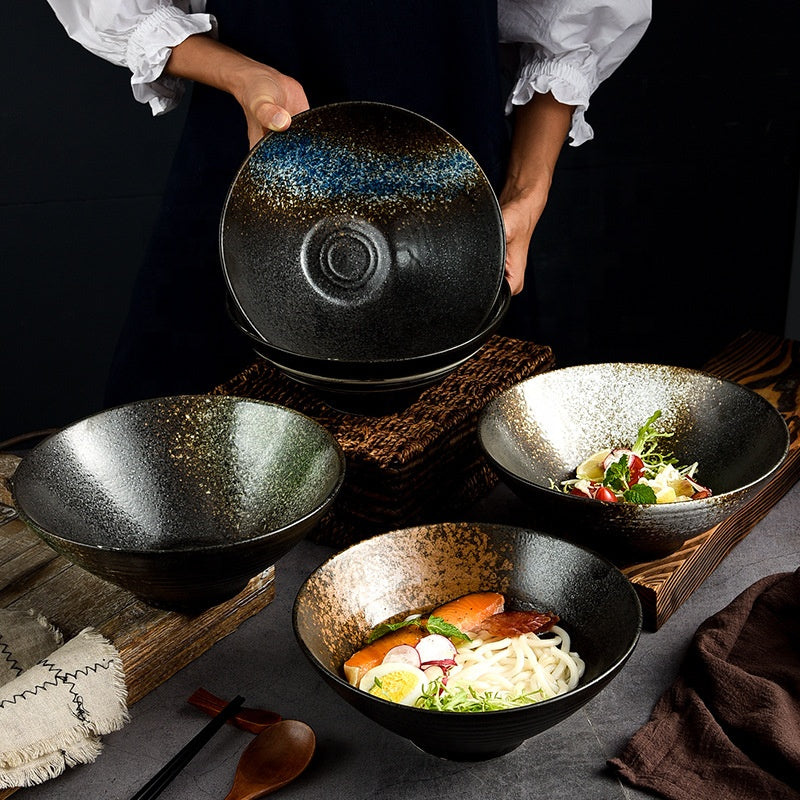 Ramen Bowl Stone Grain Ceramic| Handmade