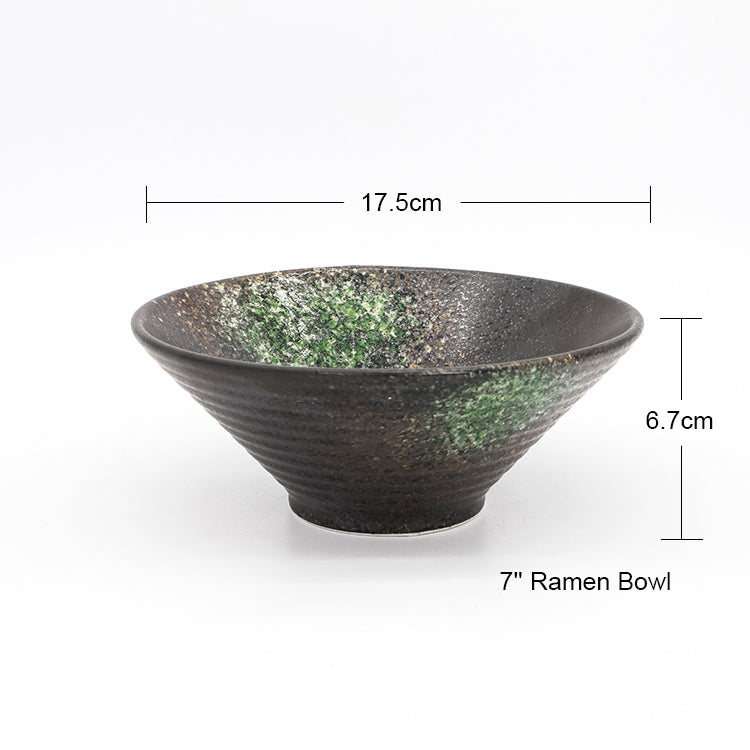 Ramen Bowl Stone Grain Ceramic| Handmade