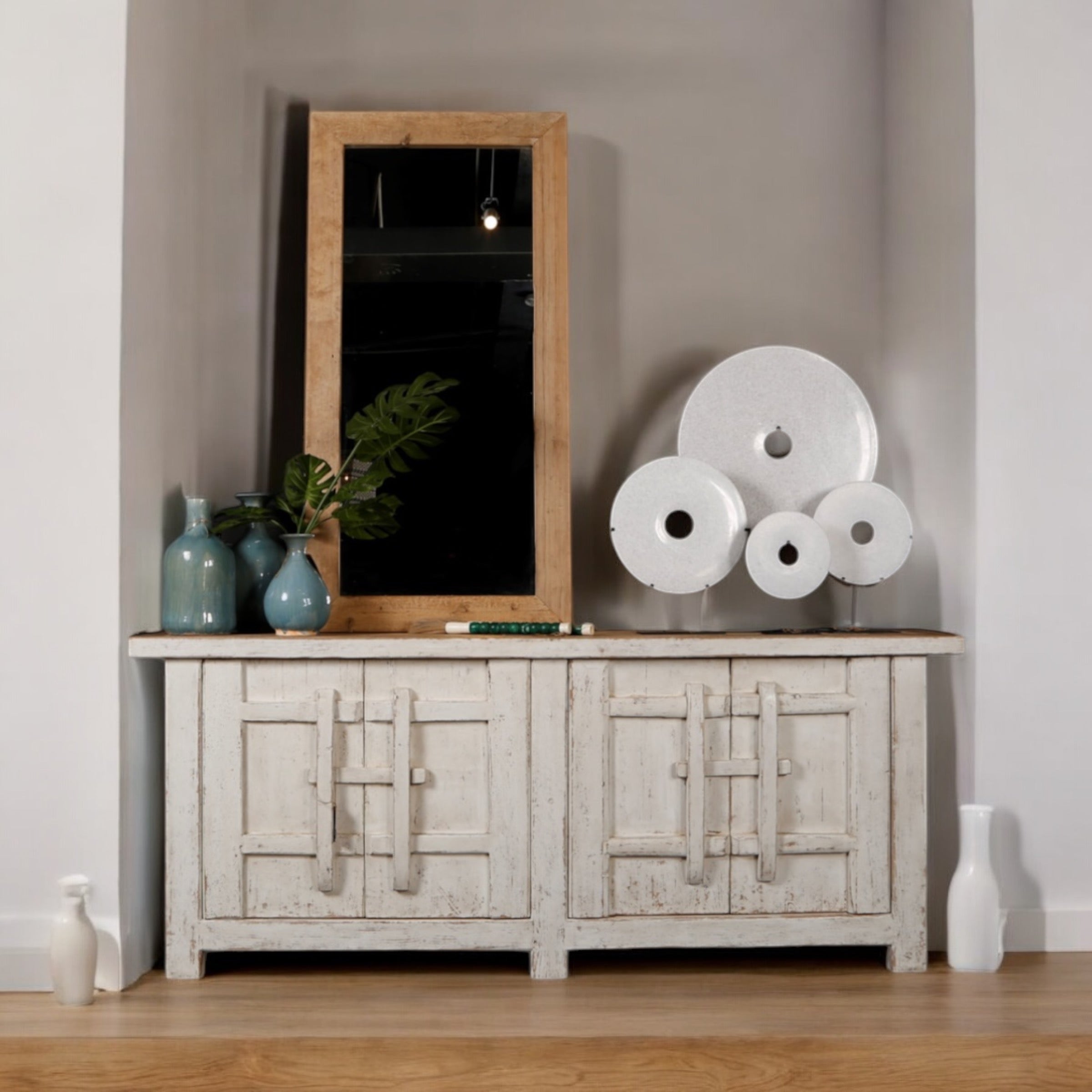 Amalfi Patrician Two Tones Sideboard 91x19x37H ( White )
