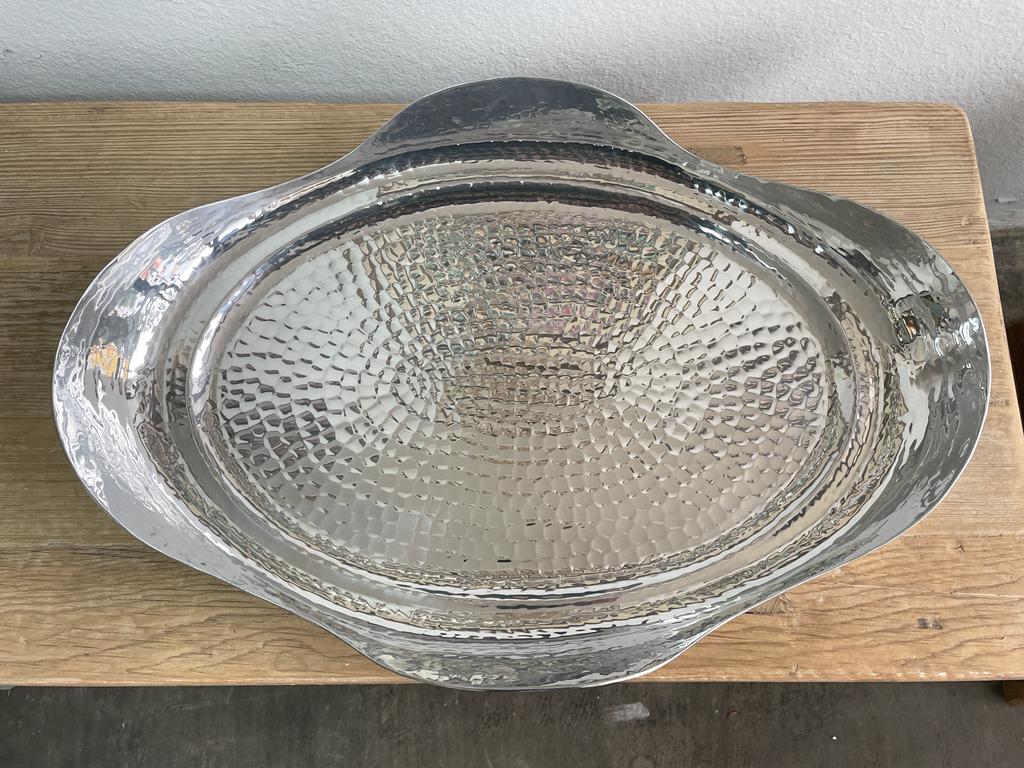 hammered aluminum tray