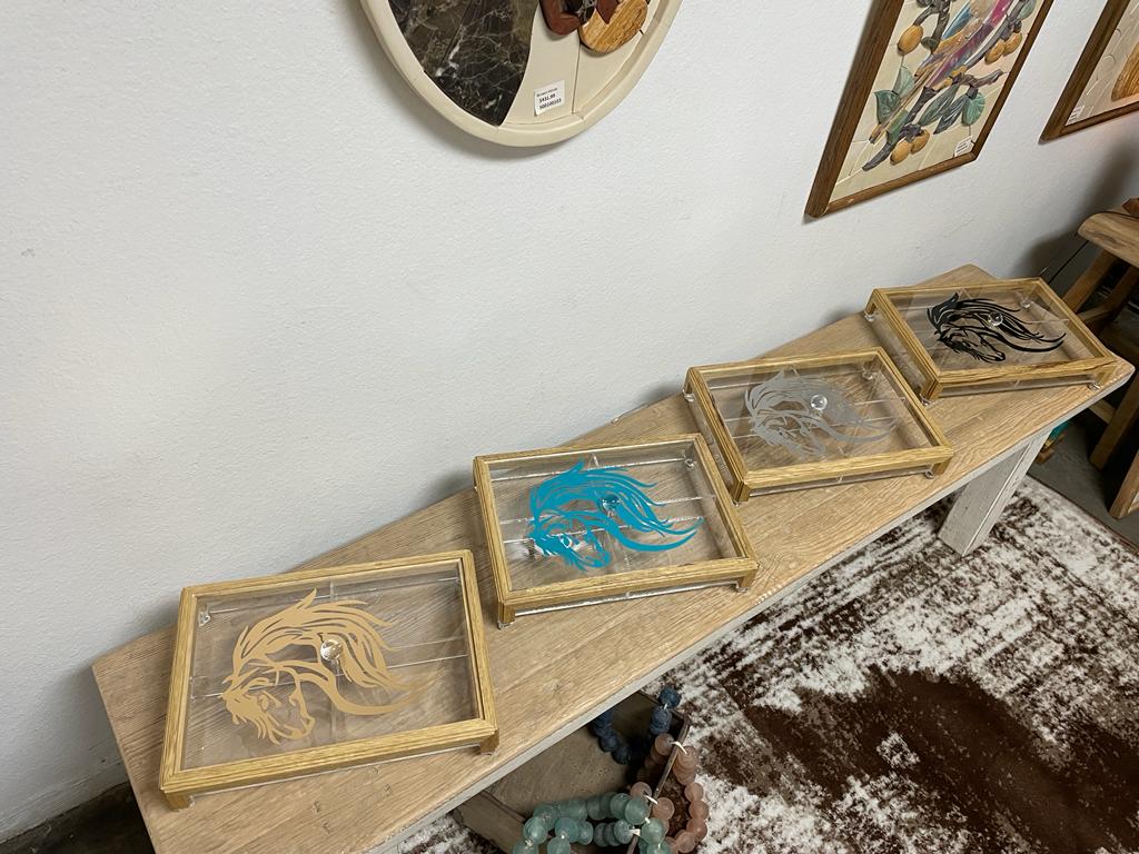 Rectangular Acrylic Service Tray with Wood Frame Decorative Tray Handmade 4 Containers with Cover (Multiple Cover Designs)