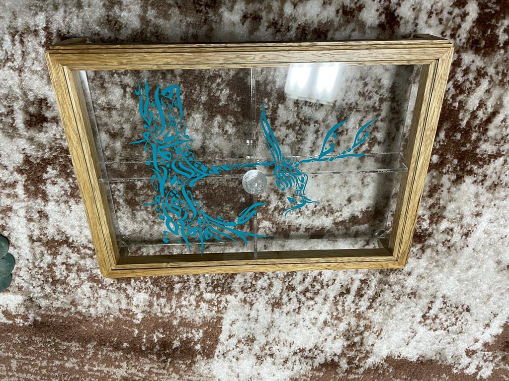 Rectangular Acrylic Service Tray with Wood Frame Decorative Tray Handmade 4 Containers with Cover (Multiple Cover Designs)