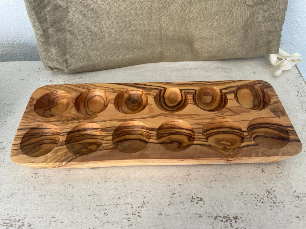 Olive Wood Egg Holder/ Wooden Egg Storage/ Handmade Gift