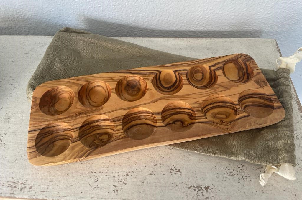 Olive Wood Egg Holder/ Wooden Egg Storage/ Handmade Gift