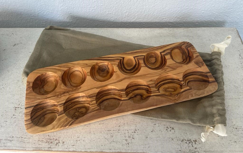 Olive Wood Egg Holder/ Wooden Egg Storage/ Handmade Gift