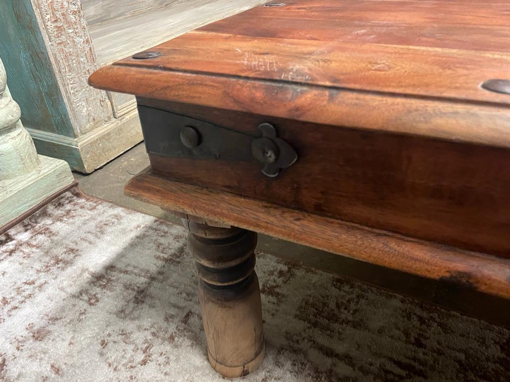 Handmade Vintage Antique Solid Wood Middle Table| Indian Middle Table| Rustic Middle Table| Antique Coffee Table