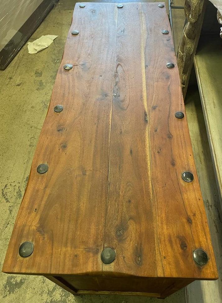 Handmade Vintage Antique Teak Wood Buffet| Live Edge Sideboard| Hand Carved Buffet| Decorative Buffet | Indian Console Table| Dresser