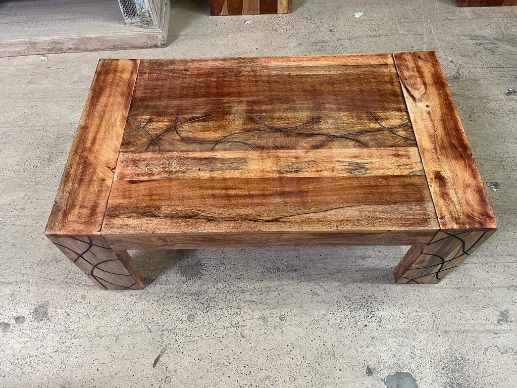 Handmade Vintage Antique Solid Wood Coffee Table| Indian Coffee Table| Rustic Coffee Table| Hand Carved Table