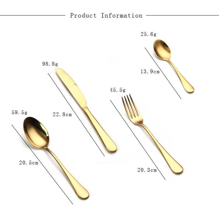 Mirror Polishing Stainless Steel Flatware Set Of 24 pcs ( SILVER ).