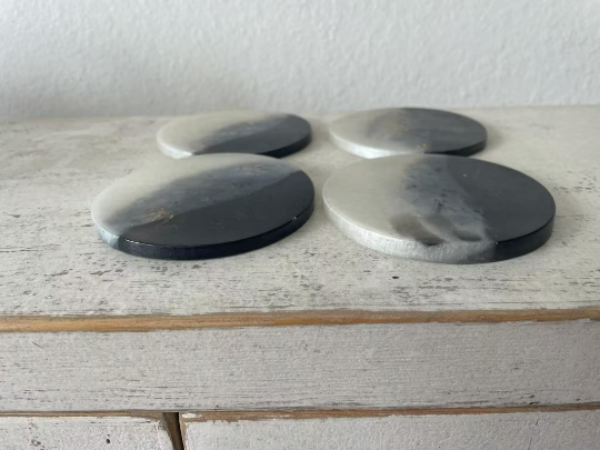 Circular Resin Epoxy Coasters Set of 4 Hand made