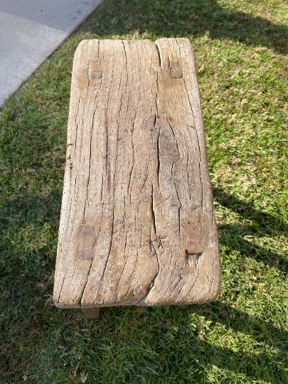 Antique Rustic Vintage Stool Rectangular.