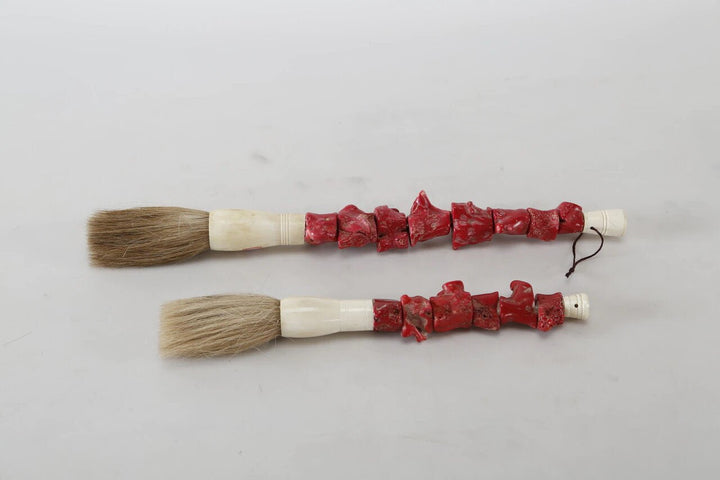 Calligraphy Brush Coral Red.