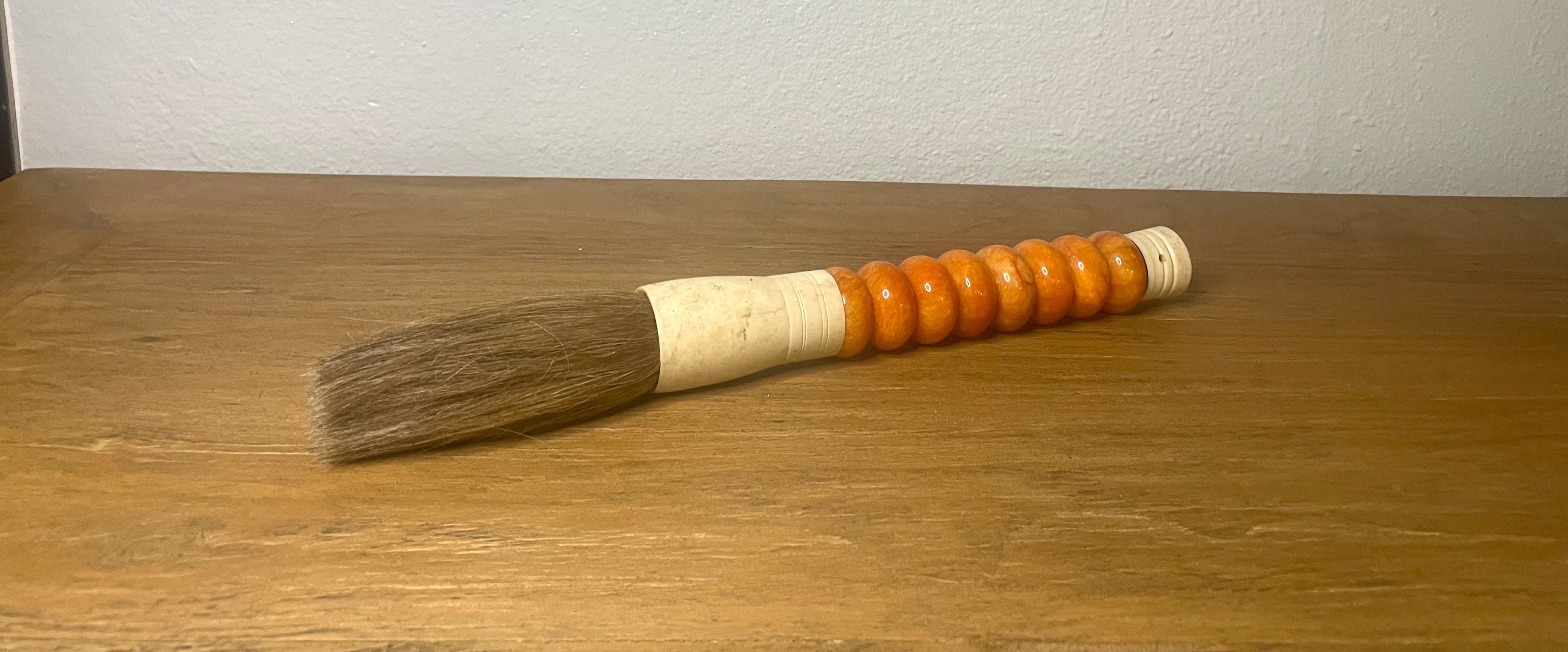 Approx. 13" Yellow Ring Jade Calligraphy Brush