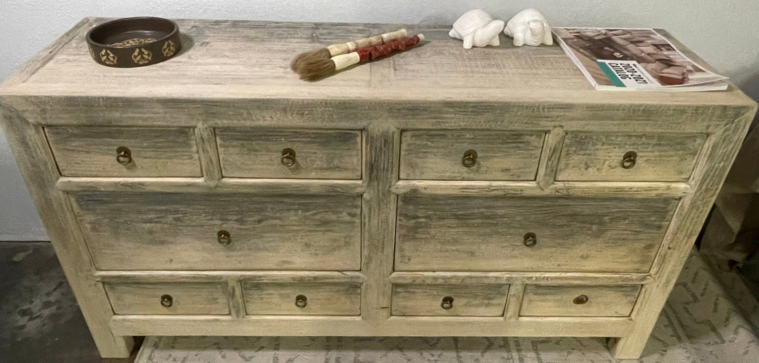 Handmade Ten Drawers Buffet Distressed