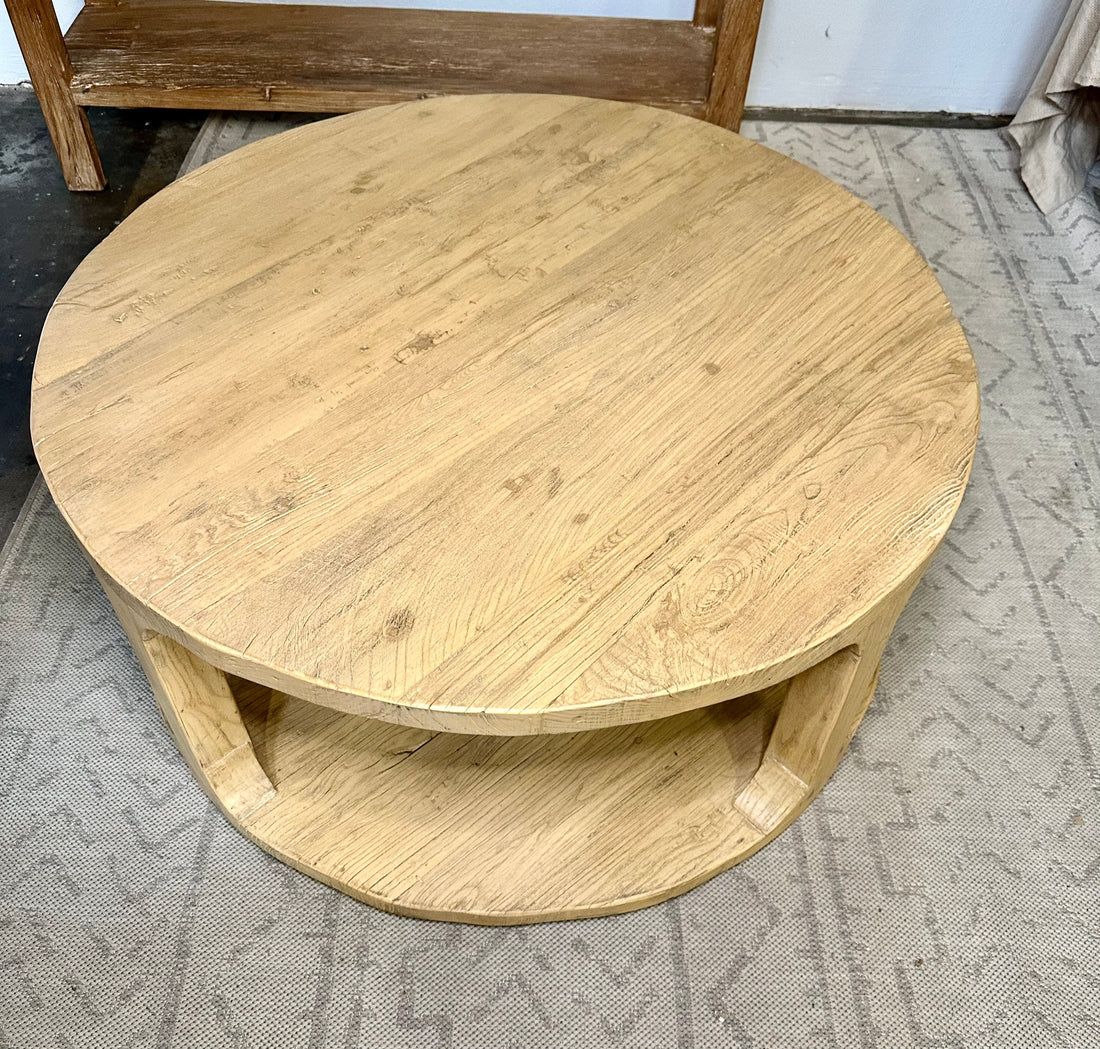 Handmade Natural Round Coffee table  / multiple sizes