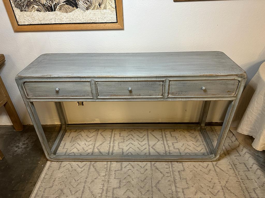 Hand made Ming Console Table With 3 Drawers-Weathered / multiple sizes and color