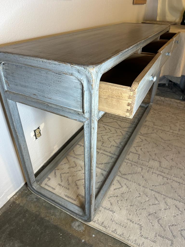 Hand made Ming Console Table With 3 Drawers-Weathered / multiple sizes and color