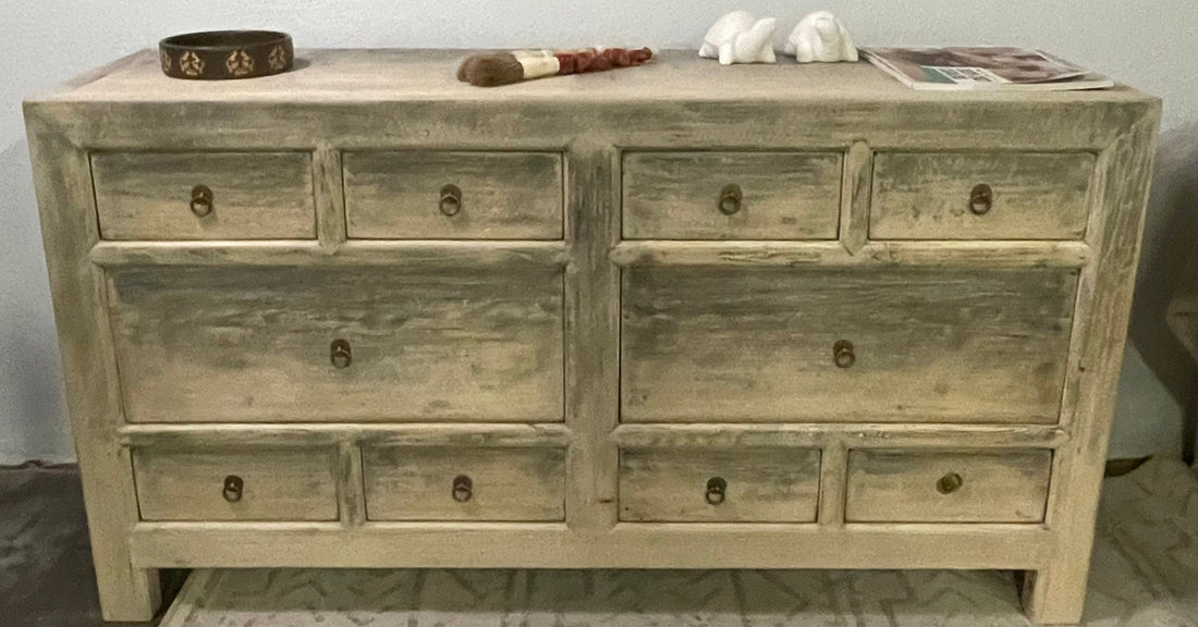 Handmade Ten Drawers Buffet Distressed