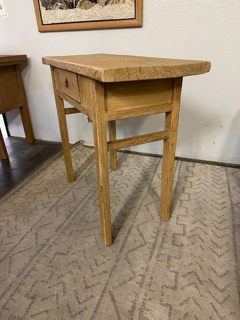 40 Rustic Elmwood Console with one Drawer Weathered Natural