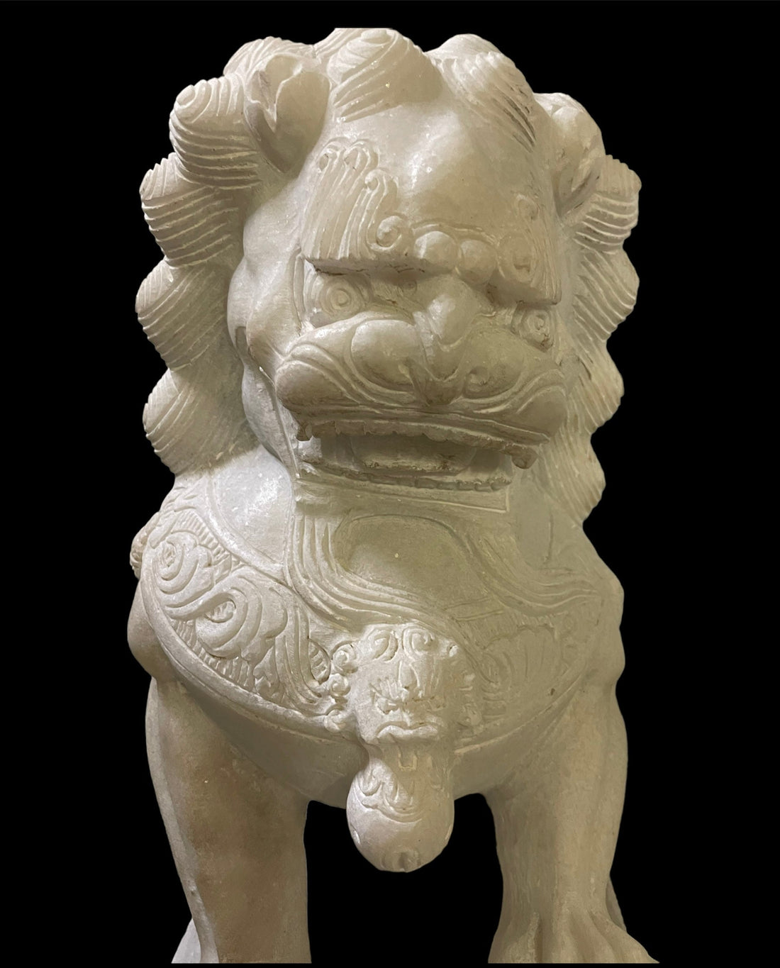 White Marble Guardian Lion / Multiple sizes