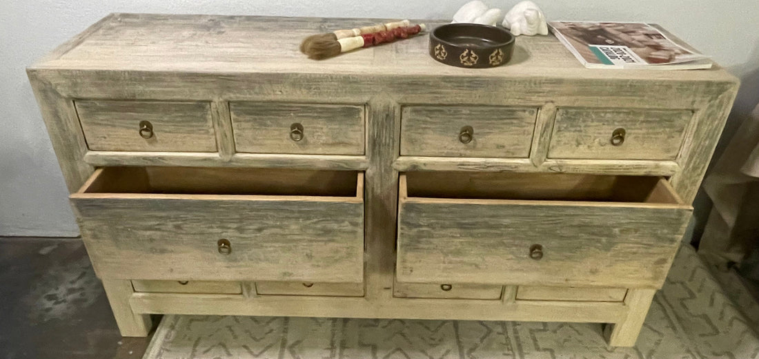 Handmade Ten Drawers Buffet Distressed