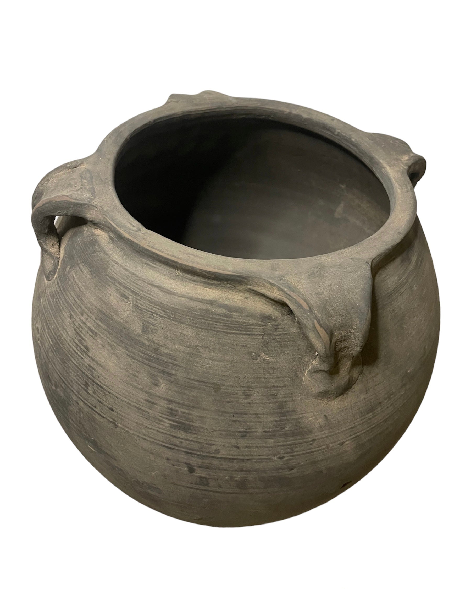 Handmade Earthy Gray Pottery Pot ( Unique )
