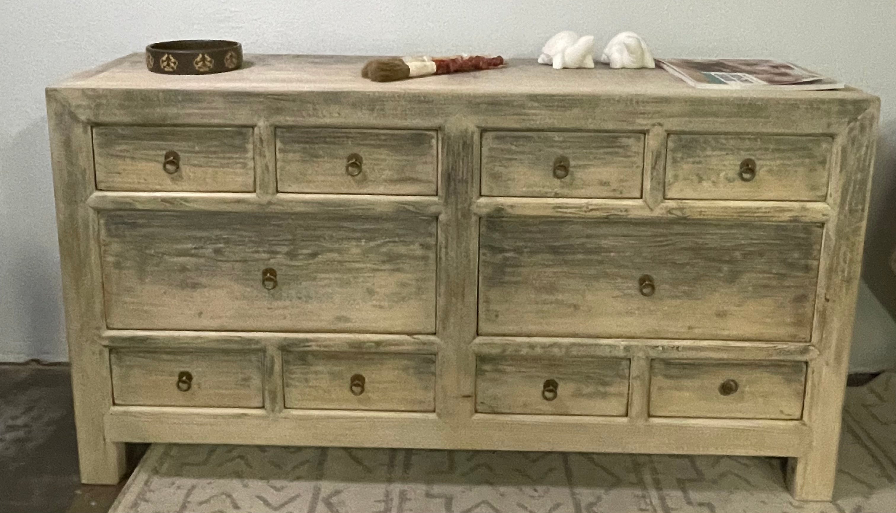 Handmade Ten Drawers Buffet Distressed